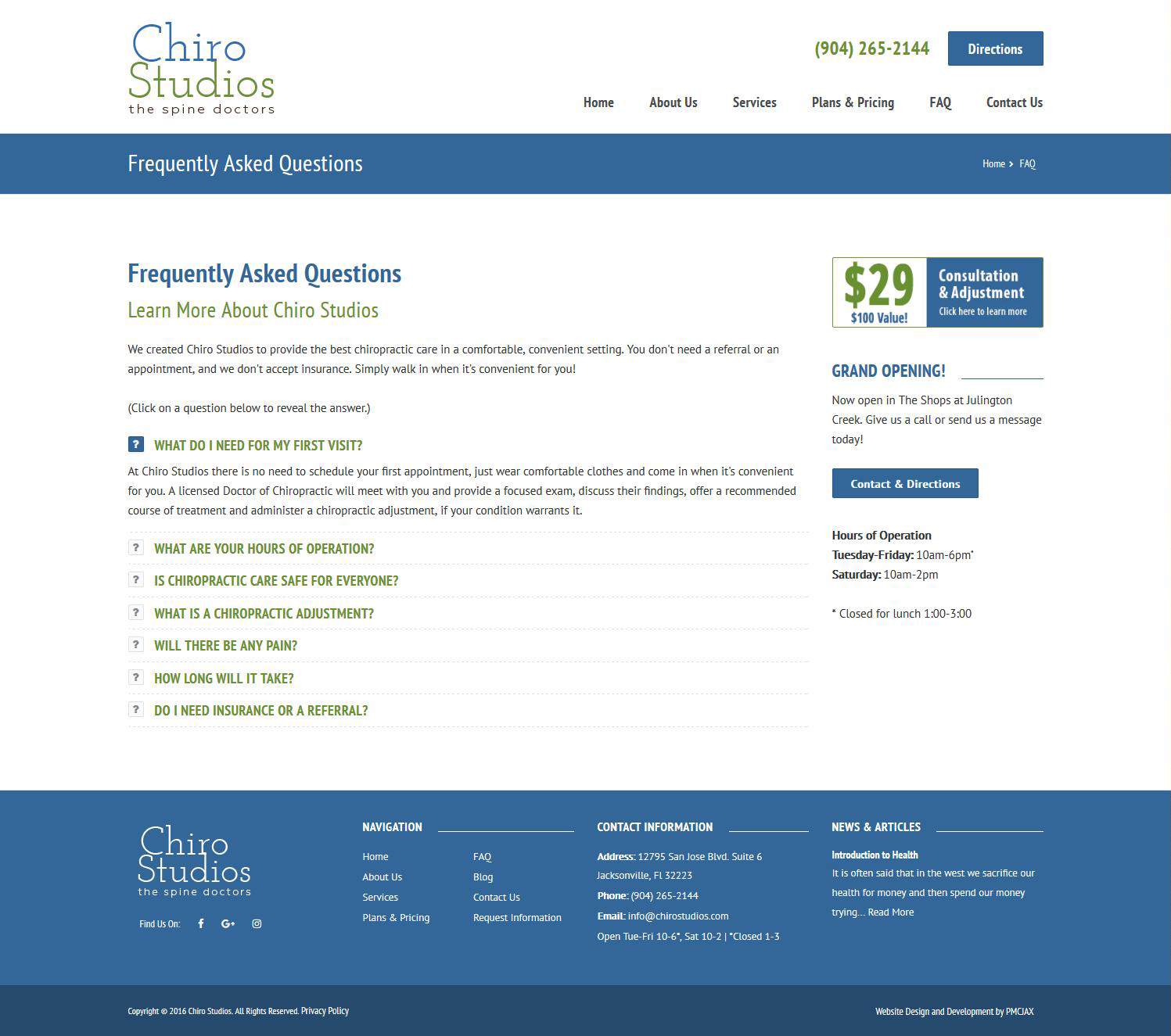 Responsive Chiropractic Website Design