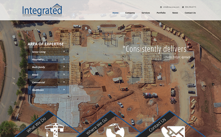 Construction Company Website Design in Jacksonville