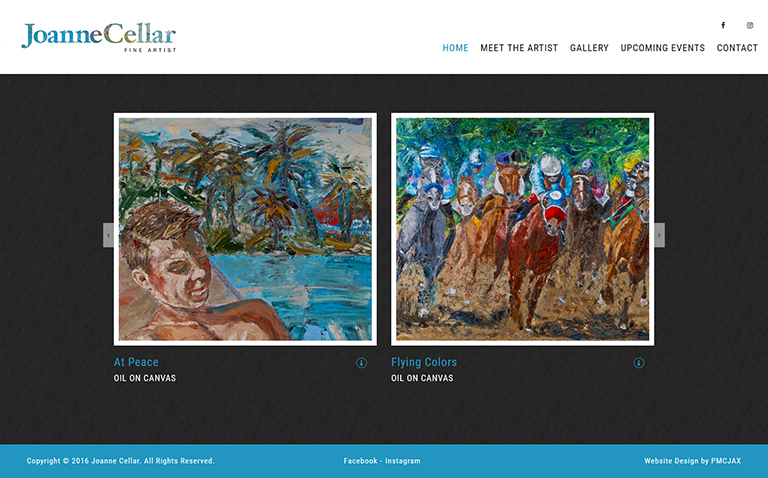 Custom Artist Website Design Jacksonville